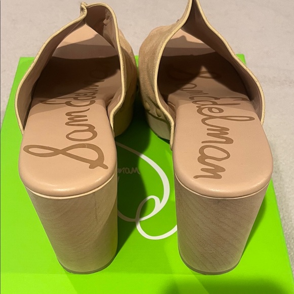 Sam Edelman Tan Suede Studded Platform Clogs - Picture 3 of 3